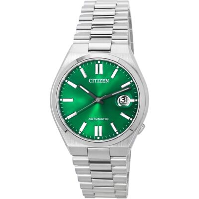 Casio - Tsuyosa Automatic 21 Jewels NJ0150-81X Mens Watch Stainless Steel Green Dial 50M - Silver, Green Casio - Tsuyosa Automatic 21 Jewels NJ0150-81X Mens Watch Stainless Steel Green Dial 50M - Silver, Green