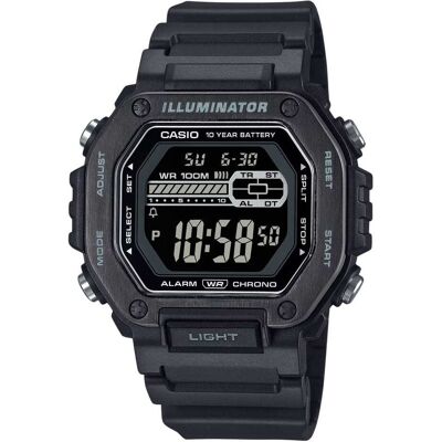 Casio - Illuminator Digital Quartz MWD-110HB-1BV Mens Watch Alarm Chrono Timer Stopwatch Dual Time Resin Strap Blue Dial - Black Casio - Illuminator Digital Quartz MWD-110HB-1BV Mens Watch Alarm Chrono Timer Stopwatch Dual Time Resin Strap Blue Dial - Black