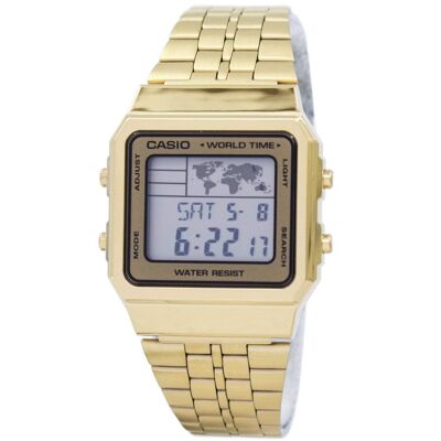 Casio - Digital A500WGA-9DF Mens Watch Alarm World Time - Black Casio - Digital A500WGA-9DF Mens Watch Alarm World Time - Black
