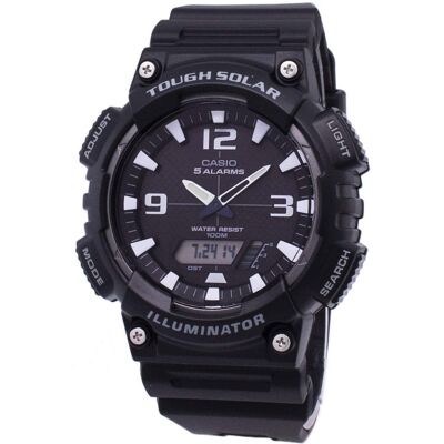 Casio - Illuminator Analog Digital Tough Solar AQ-S810W-1AVDF Mens Watch Alarm World Time Stopwatch Timer - Black Casio - Illuminator Analog Digital Tough Solar AQ-S810W-1AVDF Mens Watch Alarm World Time Stopwatch Timer - Black