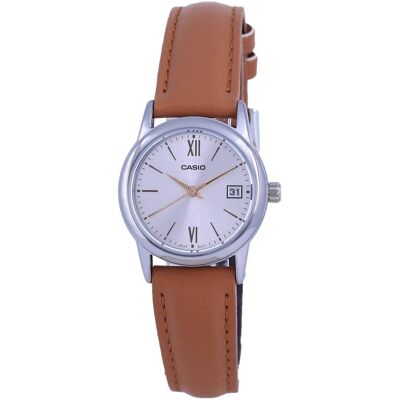 Casio - Dial Stainless Steel Analog Quartz LTP-V002L-7B3 LTPV002L-7 Women's Watch - Silver Casio - Dial Stainless Steel Analog Quartz LTP-V002L-7B3 LTPV002L-7 Women's Watch - Silver