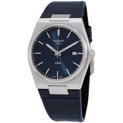 Tissot - T-Classic PRX Leather Strap Dial Quartz T137.410.16.041.00 100M Men's Watch - Blue Tissot - T-Classic PRX Leather Strap Dial Quartz T137.410.16.041.00 100M Men's Watch - Blue