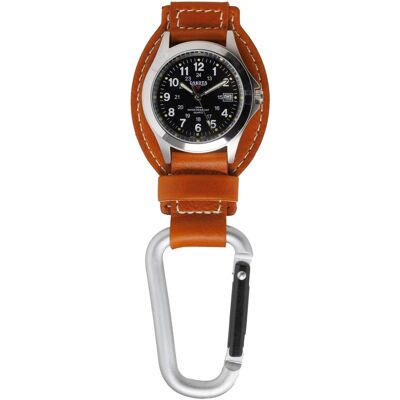 Dakota - Leather Field Clip, Clip Watch, Lightweight Dress Quality Pocket Watch, Premium Durability Outdoor Gifts for Men - Brown Dakota - Leather Field Clip, Clip Watch, Lightweight Dress Quality Pocket Watch, Premium Durability Outdoor Gifts for Men - Brown