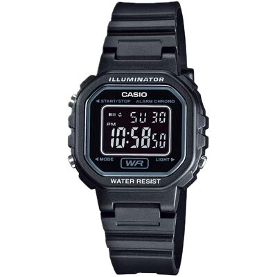 Casio - Women’s Digital Resin Strap Watch - LA-20WH-1BDF - Black Casio - Women’s Digital Resin Strap Watch - LA-20WH-1BDF - Black
