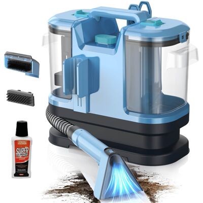 MOOSOO - Carpet Cleaner Machine - Upholstery, Portable Spot and Stain Cleaner, Deep Cleaning for Pet, Couch, Mattress and Carpet - Blue MOOSOO - Carpet Cleaner Machine - Upholstery, Portable Spot and Stain Cleaner, Deep Cleaning for Pet, Couch, Mattress and Carpet - Blue