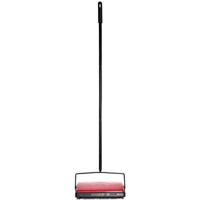 Alpine Industries - Manual Triple Brush Carpet and Floor Sweeper - Red Alpine Industries - Manual Triple Brush Carpet and Floor Sweeper - Red