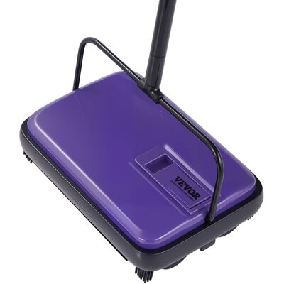 VEVOR - Carpet Sweeper Manual, Floor Sweeper with 300 ml Dustbin Capacity Easy to Empty, 6.7 inch Cleaning Width - Purple VEVOR - Carpet Sweeper Manual, Floor Sweeper with 300 ml Dustbin Capacity Easy to Empty, 6.7 inch Cleaning Width - Purple