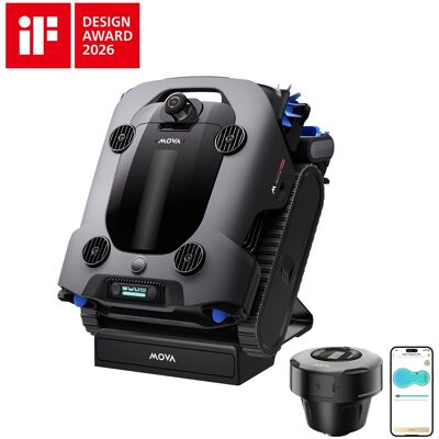 MOVA - Rover X10 Cordless Robotic Pool Vacuum Cleaner, 7 zones Cleaning Area, 4 Jet-Drive Motors, All Pool Type - Black MOVA - Rover X10 Cordless Robotic Pool Vacuum Cleaner, 7 zones Cleaning Area, 4 Jet-Drive Motors, All Pool Type - Black