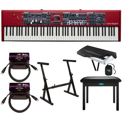 NORD - Stage 4 88 88-Key Keyboard with Stand, Bench, Cables, and Cover NORD - Stage 4 88 88-Key Keyboard with Stand, Bench, Cables, and Cover