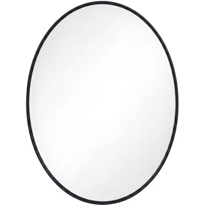 Elegant Decor - Metal frame oval mirror 40 inch - Black Elegant Decor - Metal frame oval mirror 40 inch - Black
