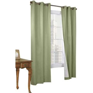 Commonwealth Home Fashions - Commonwealth Thermalogic Weather Cotton Fabric Grommet Top Panel Pair - 80x63" - Sage - Sage Green Commonwealth Home Fashions - Commonwealth Thermalogic Weather Cotton Fabric Grommet Top Panel Pair - 80x63" - Sage - Sage Green