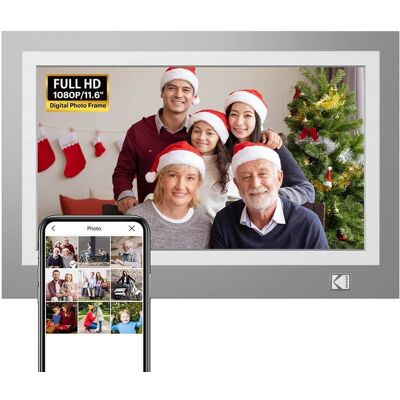 Kodak - RWF-116B GREY 11.6-Inch Wi-Fi Enabled Advanced Digital Photo Frame - Gray Kodak - RWF-116B GREY 11.6-Inch Wi-Fi Enabled Advanced Digital Photo Frame - Gray