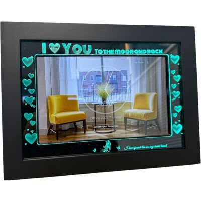 eco4life - 10.1" WiFi Digital Photo Frame, RGB Light IPS Touch Screen, App Photo & Video Sharing, 16GB, Birthday - Black eco4life - 10.1" WiFi Digital Photo Frame, RGB Light IPS Touch Screen, App Photo & Video Sharing, 16GB, Birthday - Black