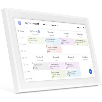 Aluratek - 15.6" WiFi Smart Calendar and Photo Frame with Touchscreen IPS LCD Display, No Subscription Fee and 32GB - White Aluratek - 15.6" WiFi Smart Calendar and Photo Frame with Touchscreen IPS LCD Display, No Subscription Fee and 32GB - White