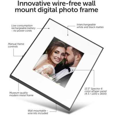 Aluratek - 13.3" ePaper WiFi Digital Photo Frame with Built-In Battery Aluratek - 13.3" ePaper WiFi Digital Photo Frame with Built-In Battery