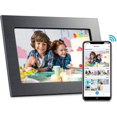 eco4life - 10.1" WiFi Digital Photo Frame with IPS Touch Screen, 16GB Storage, Alexa Support, Metal Frame - Black eco4life - 10.1" WiFi Digital Photo Frame with IPS Touch Screen, 16GB Storage, Alexa Support, Metal Frame - Black