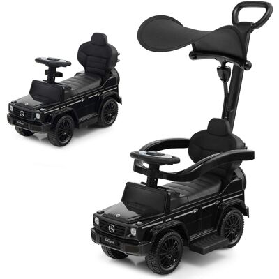 Costway - 3 in 1 Ride on Push Car Mercedes Benz G350 Stroller Sliding Car w/ Canopy - Black Costway - 3 in 1 Ride on Push Car Mercedes Benz G350 Stroller Sliding Car w/ Canopy - Black