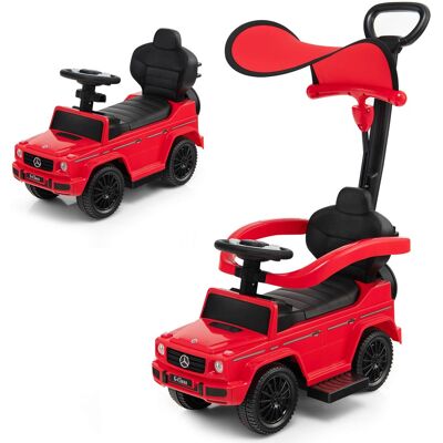 Costway - 3 in 1 Ride on Push Car Mercedes Benz G350 Stroller Sliding Car w/ Canopy - Red Costway - 3 in 1 Ride on Push Car Mercedes Benz G350 Stroller Sliding Car w/ Canopy - Red