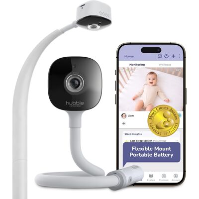 Hubble Connected - GoBaby AI Baby Monitor Camera w/Covered Face & Rollover Alert, True Cry Detection, Sleep Trainer & More - 1 Camera, 1 Battery Hubble Connected - GoBaby AI Baby Monitor Camera w/Covered Face & Rollover Alert, True Cry Detection, Sleep Trainer & More - 1 Camera, 1 Battery