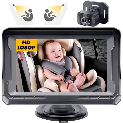 PRIMEPLUS - Baby Car Camera with Auto Night Vision - 1080P HD Plug & Play Monitor, Automatic Light Adjustment, 4.3" IPS Display PRIMEPLUS - Baby Car Camera with Auto Night Vision - 1080P HD Plug & Play Monitor, Automatic Light Adjustment, 4.3" IPS Display