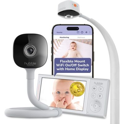 Hubble Connected - GoBaby AI Baby Monitor Camera w/Covered Face & Rollover Alert, True Cry Detection, Sleep Trainer & More - 1 Camera, 1 Parent Unit Hubble Connected - GoBaby AI Baby Monitor Camera w/Covered Face & Rollover Alert, True Cry Detection, Sleep Trainer & More - 1 Camera, 1 Parent Unit
