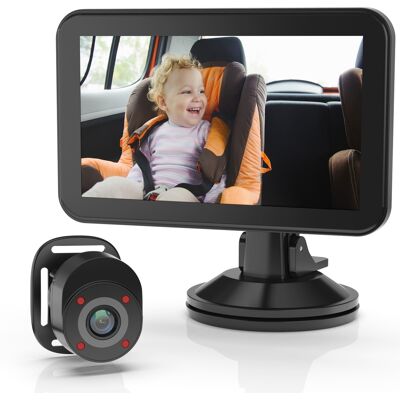 Rexing - BC500 In-Car Baby Cam with Monitor – HD 1080p & Infrared Night Vision - Black Rexing - BC500 In-Car Baby Cam with Monitor – HD 1080p & Infrared Night Vision - Black
