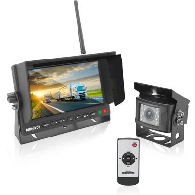 Pyle - 7” Monitor Safety System - Wireless Video Transmitter & Receiver, Waterproof, Night Vision for Vehicles Pyle - 7” Monitor Safety System - Wireless Video Transmitter & Receiver, Waterproof, Night Vision for Vehicles