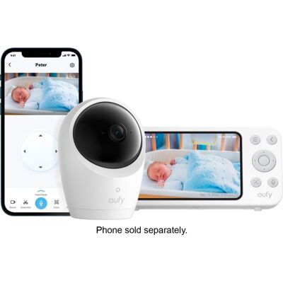 eufy - E20 Baby Monitor with 2K Camera - White eufy - E20 Baby Monitor with 2K Camera - White