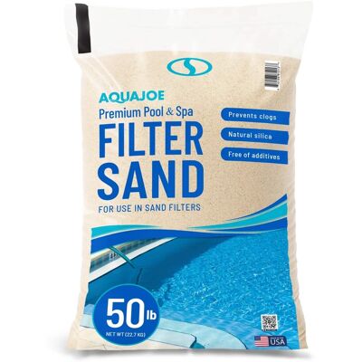 Aqua Joe - Premium Pool & Spa Filter Sand for Swimming Pools, 50 lb, FLTSAND50 Aqua Joe - Premium Pool & Spa Filter Sand for Swimming Pools, 50 lb, FLTSAND50