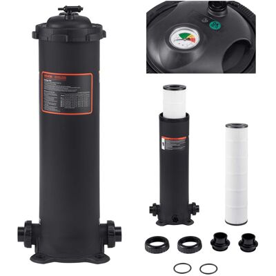 VEVOR - Pool Cartridge Filter, 100 sq.ft², Swimming Pool Filter System 6142 GPH, Large Spa Filtration Clean & Clear System - Black VEVOR - Pool Cartridge Filter, 100 sq.ft², Swimming Pool Filter System 6142 GPH, Large Spa Filtration Clean & Clear System - Black