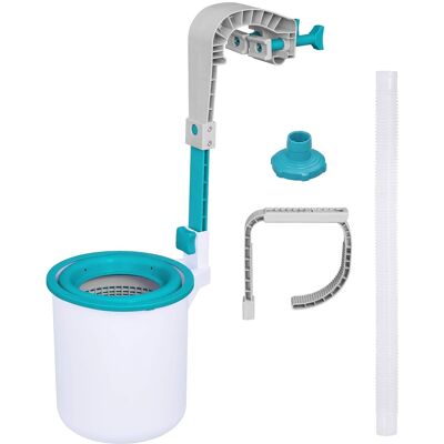 Bestway - Flowclear Wall Mounted Automatic Swimming Pool Surface Skimmer, White - White, Blue Bestway - Flowclear Wall Mounted Automatic Swimming Pool Surface Skimmer, White - White, Blue