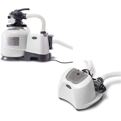 Intex - 2800 GPH Pool Sand Filter Pump w/Krystal Clear Saltwater System Intex - 2800 GPH Pool Sand Filter Pump w/Krystal Clear Saltwater System