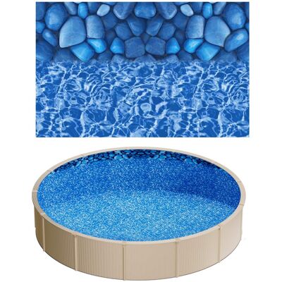 VEVOR - 24ft Pool Liner, Round UniBead Swimming Pool Liner for 52 in Wall Height, Premium Vinyl, Easy Install - Boulder Swirl VEVOR - 24ft Pool Liner, Round UniBead Swimming Pool Liner for 52 in Wall Height, Premium Vinyl, Easy Install - Boulder Swirl