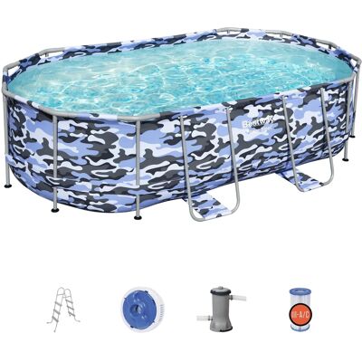 Bestway - Steel Max Pro: Pool Set - 14' x 8'2" x 39.5" - Multicolored Bestway - Steel Max Pro: Pool Set - 14' x 8'2" x 39.5" - Multicolored