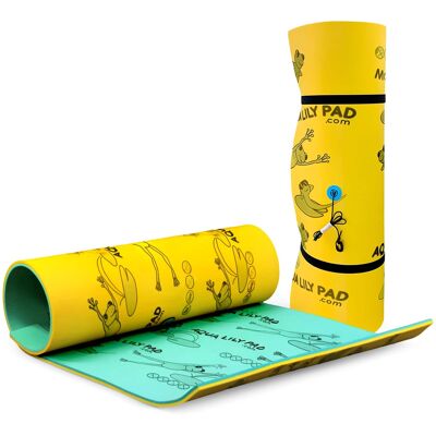 Aqua Lily Pad - 18 Ft Long Water Mat Playground Floating Foam Pad for Lake & Pool - Yellow Aqua Lily Pad - 18 Ft Long Water Mat Playground Floating Foam Pad for Lake & Pool - Yellow