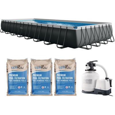 Intex - Ultra XTR 32' x 16' x 52" Above Ground Pool & OptiFlow Premium Filter Sand Intex - Ultra XTR 32' x 16' x 52" Above Ground Pool & OptiFlow Premium Filter Sand