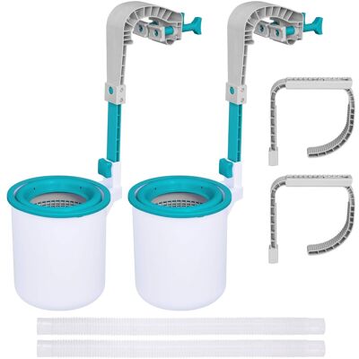 Bestway - Flowclear Wall Mounted Automatic Swimming Pool Surface Skimmer, 2 Pack Bestway - Flowclear Wall Mounted Automatic Swimming Pool Surface Skimmer, 2 Pack