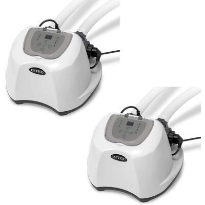 Intex - Krystal Clear Saltwater System for Above Ground Swimming Pools, 2 Pack - White Intex - Krystal Clear Saltwater System for Above Ground Swimming Pools, 2 Pack - White