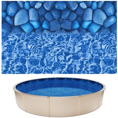 VEVOR - 27ft Pool Liner, Round UniBead Swimming Pool Liner for 52 in Wall Height, Premium Vinyl, Easy Install with Leak-Proof - Boulder Swirl VEVOR - 27ft Pool Liner, Round UniBead Swimming Pool Liner for 52 in Wall Height, Premium Vinyl, Easy Install with Leak-Proof - Boulder Swirl