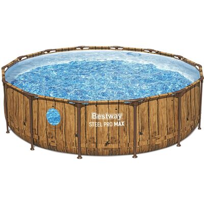 Bestway - Steel Pro Max: Splashview Pool Set - 14' x 42" - Brown Bestway - Steel Pro Max: Splashview Pool Set - 14' x 42" - Brown