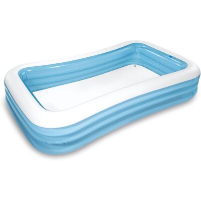 Intex - Swim Center Family Backyard Inflatable Kiddie Swimming Pool, Color Varies - Blue Intex - Swim Center Family Backyard Inflatable Kiddie Swimming Pool, Color Varies - Blue