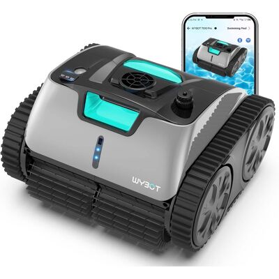 Wybot - C1 Pro Cordless Robotic Pool Cleaner for In-Ground Pools up to 1615sq.ft, Pool Vacuum with Infrared Sensors - Gray Wybot - C1 Pro Cordless Robotic Pool Cleaner for In-Ground Pools up to 1615sq.ft, Pool Vacuum with Infrared Sensors - Gray