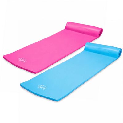 TRC Recreation - Splash 70" Foam Lounger Pool Raft, Flamingo Pink with Blue Float - Pink, Blue TRC Recreation - Splash 70" Foam Lounger Pool Raft, Flamingo Pink with Blue Float - Pink, Blue