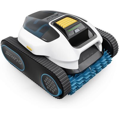MAMMOTION - SPINO E1 Robotic Pool Cleaner, 5800GPH, 110° Walls, SmartArc, 3.5H Saltwater & App Control - White MAMMOTION - SPINO E1 Robotic Pool Cleaner, 5800GPH, 110° Walls, SmartArc, 3.5H Saltwater & App Control - White