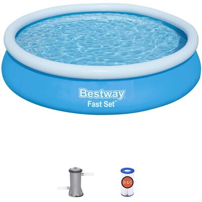 Bestway - Fast Set: Pool Set - Blue 12' x 30" - Multicolored Bestway - Fast Set: Pool Set - Blue 12' x 30" - Multicolored