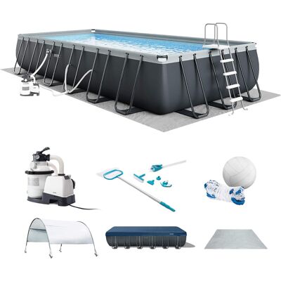 Intex - 26367EH 24' x12' x52" Rectangular Ultra XTR Frame Swimming Pool with Pump - Saltwater System Intex - 26367EH 24' x12' x52" Rectangular Ultra XTR Frame Swimming Pool with Pump - Saltwater System