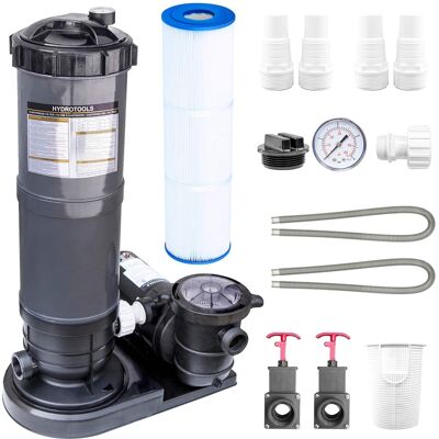 Swimline - HYDROTOOLS 50 Sq Ft Cartridge Pool Filter System for Above Ground Pools Swimline - HYDROTOOLS 50 Sq Ft Cartridge Pool Filter System for Above Ground Pools