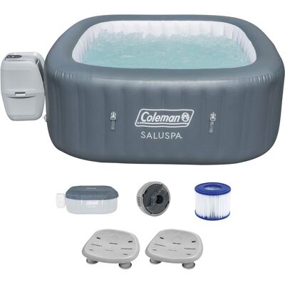 Bestway - Coleman Hawaii AirJet Inflatble Hot Tub with 2 SaluSpa Non-Slip Spa Seat - Gray Bestway - Coleman Hawaii AirJet Inflatble Hot Tub with 2 SaluSpa Non-Slip Spa Seat - Gray
