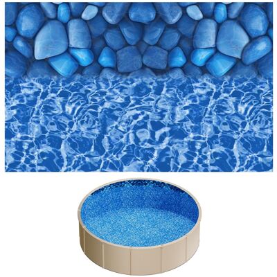VEVOR - 15ft Pool Liner, Round Overlap Swimming Pool Liner for 54 in Wall Height, Premium Vinyl, Easy Install - Boulder Swirl VEVOR - 15ft Pool Liner, Round Overlap Swimming Pool Liner for 54 in Wall Height, Premium Vinyl, Easy Install - Boulder Swirl