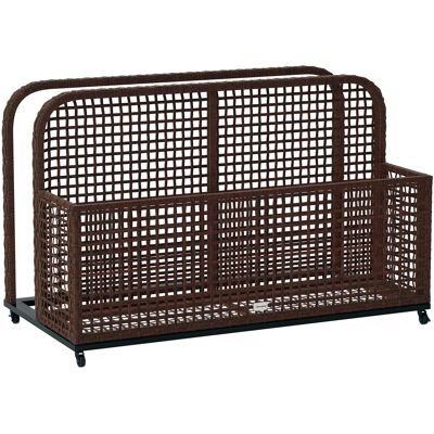 Outsunny - Float Storage, Pool Caddy, with Wheels - Brown Outsunny - Float Storage, Pool Caddy, with Wheels - Brown